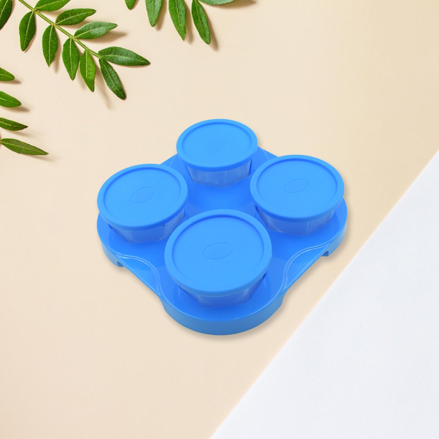 5849 Airtight Container Jar 4 Pc Set With Stylish Tray for Kitchen Unbreakable Jar Set for Multipurpose Storage ( Mukhwas Dani ) 5849 Airtight Container Jar 4 Pc Set With Stylish Tray for Kitchen Unbreakable Jar Set for Multipurpose Storage ( Mukhwas Dani )